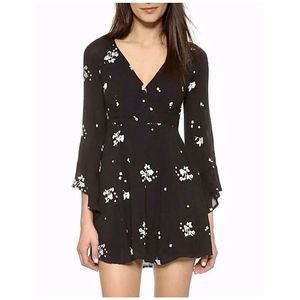 Free People Jasmine Embroidered Dress - Size 2 - Black/white